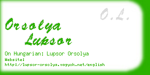 orsolya lupsor business card